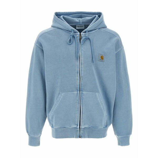 カーハート メンズ パーカー・スウェットシャツ アウター Cotton zip-up hoodie Blue