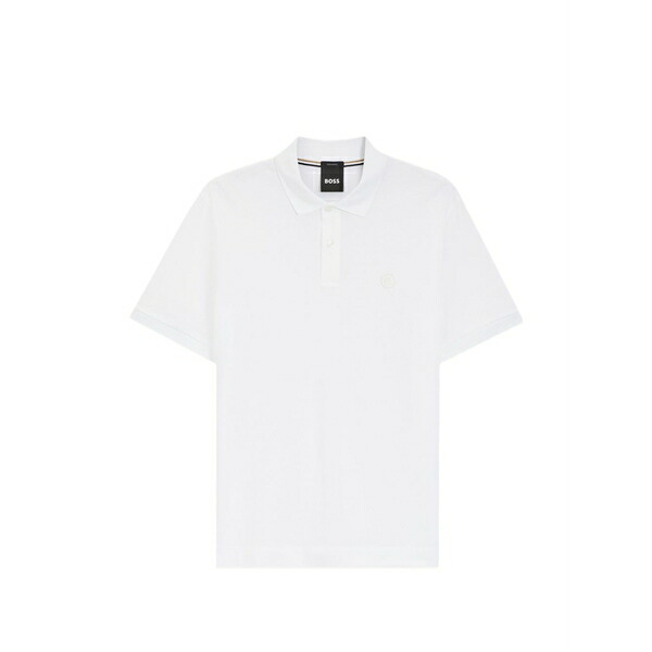 元締め メンズ スポーツシャツ トップス Logo-detail polo shirt White ポロシャツ-トップス