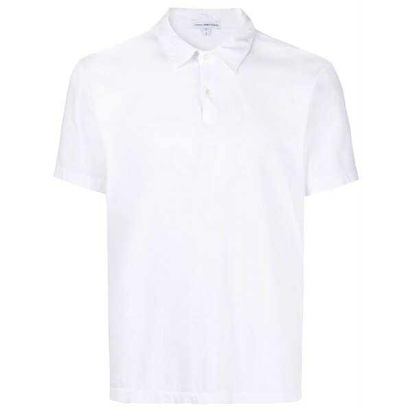 ジェームス 金入れ メンズ スポーツシャツ トップス Short-sleeved cotton polo shirt  White トップス-ポロシャツ-メンズファッション