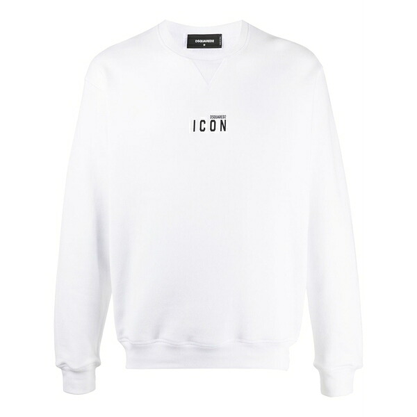 ディースクエアード メンズ パーカー・スウェットシャツ アウター Mini icon-print crew neck sweatshirt White メンズファッション-パーカー-トップス