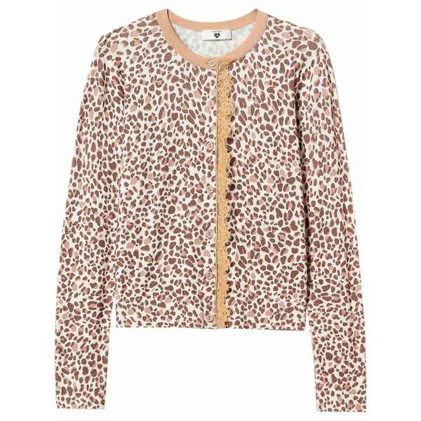 ツイン仕掛ける レディース ジレー アウター Leopard-print cardigan Neutrals