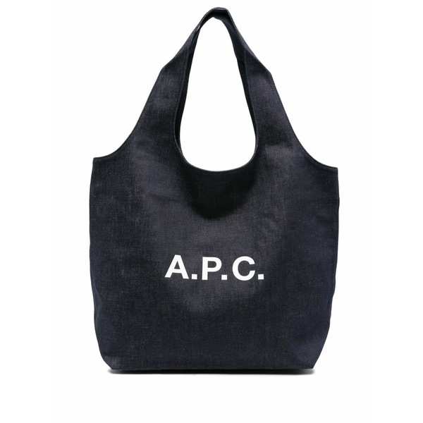 アーペーセー レディース トートバッグ バッグ Ninon logo-print tote bag Blue｜asty