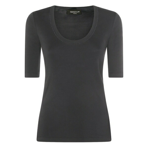 ファビアナ フィリッピ レディース Tシャツ トップス Scoop-neck top Blue|asty