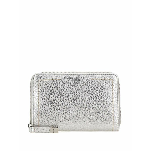 ジャンニ・キアリーニ レディース 財布 アクセサリー Maxi-grain zip wallet Silver|asty