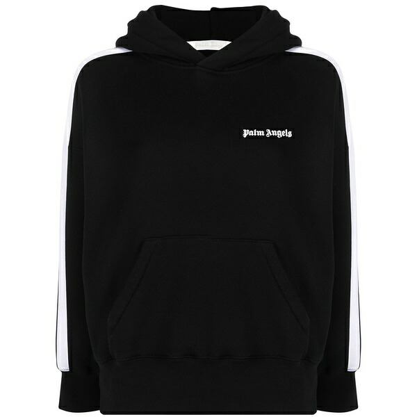 パーム・エンジェルス レディース パーカー・スウェットシャツ アウター Logo-print long-sleeve hoodie Black