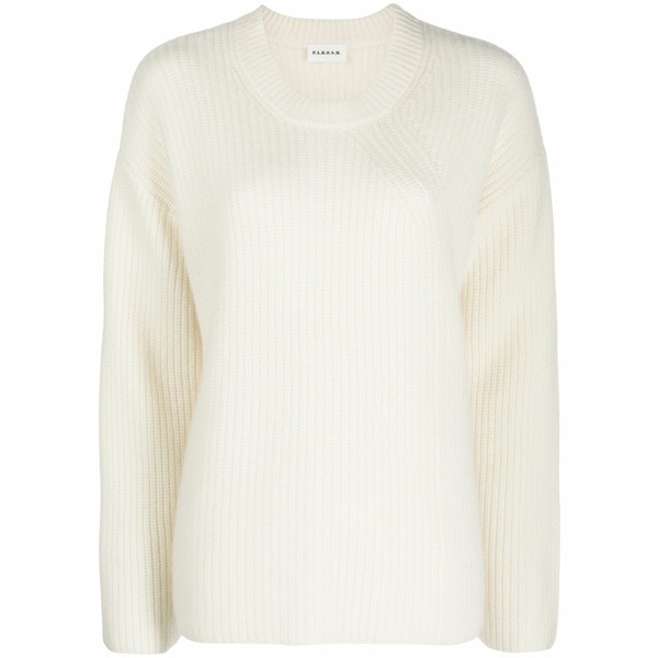 パロッシュ レディース 編み物\u0026スウェーター アウター Ribbed-knit cashmere jumper Neutrals トップス-ニット・セーター