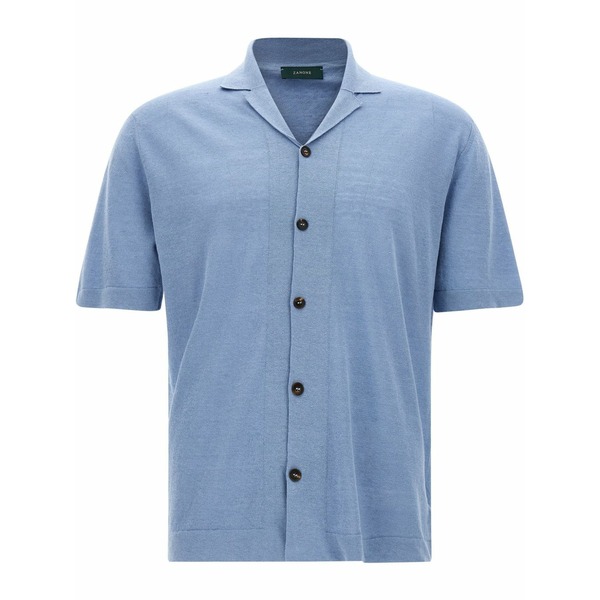 ザノーネ メンズ シャツ トップス Short-sleeve shirt Blue｜asty 60,940円