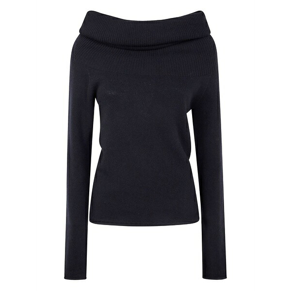 ノール レディース ニット&セーター アウター Cowl-neck ribbed sweater Black|asty
