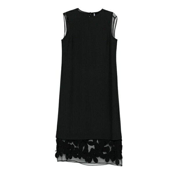 リビアナコンティ レディース ワンピース トップス Sleeveless floral-applique dress Black｜asty