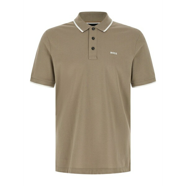 元締め メンズ スポーツシャツ トップス Logo-detail polo shirt Neutrals トップス-メンズファッション-ポロシャツ