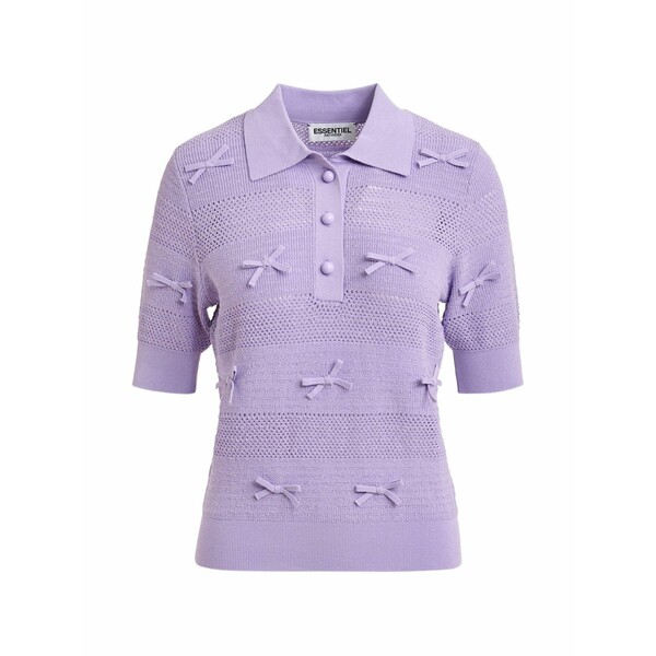 エッセンシャルアントワープ レディース スポーツシャツ トップス Bow-detail polo top Purple