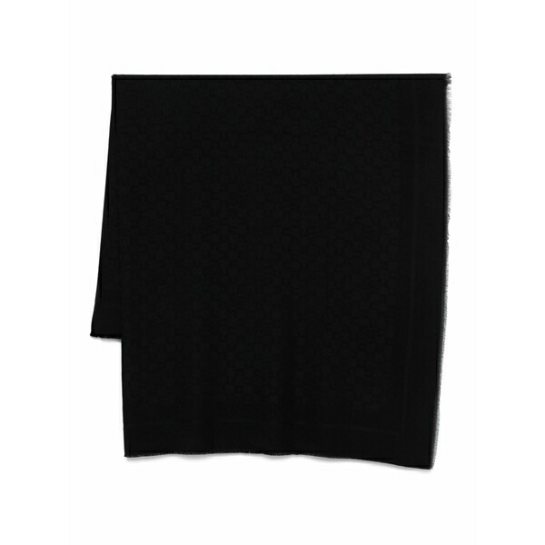 エリザベスフランキ レディース マフラー・ストール・スカーフ アクセサリー Frayed-edge scarf Black|asty
