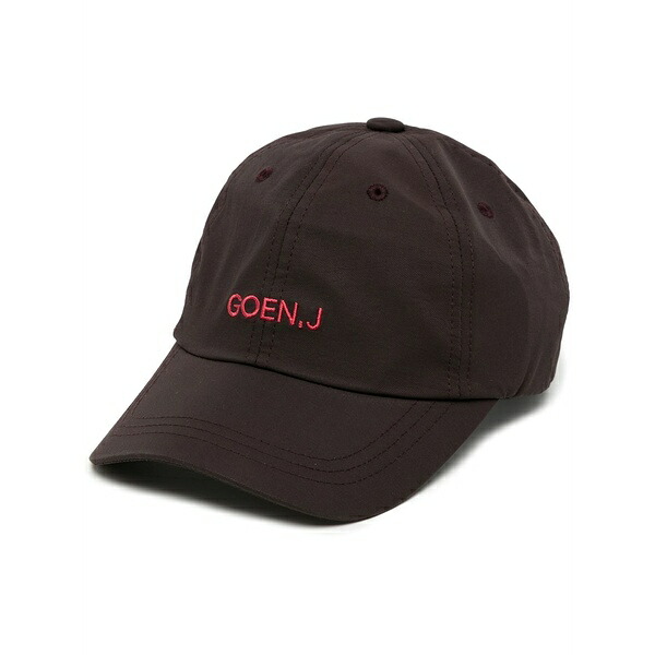ゴエンジェイ レディース かぶり笠 付属品 Embroidered-logo baseball cap Black