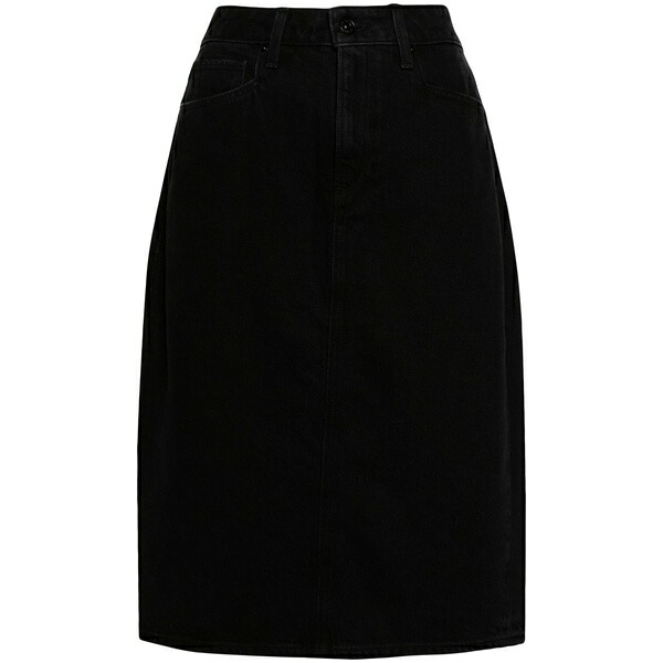 ペイジ レディース スカート ボトムス Siren denim midi skirt Black｜asty
