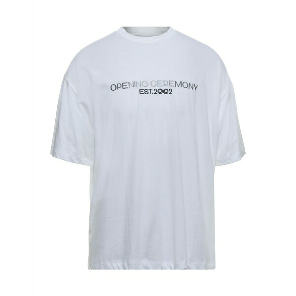 【送料無料】 オープニングセレモニー メンズ Tシャツ トップス T-shirts White