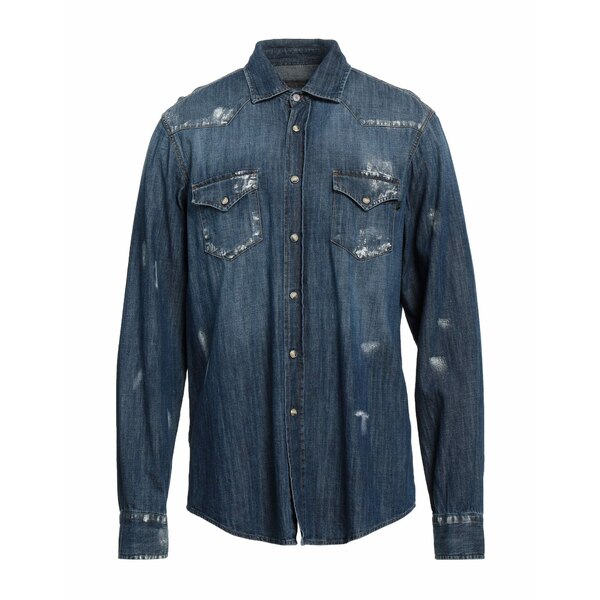 【送料無料】 メッサジェリエ メンズ シャツ トップス Denim shirts Blue