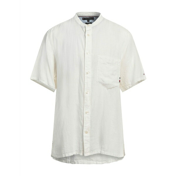 【送料無料】 トミー ヒルフィガー メンズ シャツ トップス Shirts White
