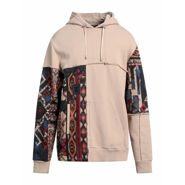 【送料無料】 バルマン メンズ パーカー・スウェットシャツ アウター Sweatshirts Beige|asty