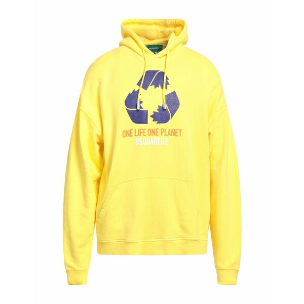 【送料無料】 ディースクエアード メンズ パーカー・スウェットシャツ アウター Sweatshirts Yellow｜asty