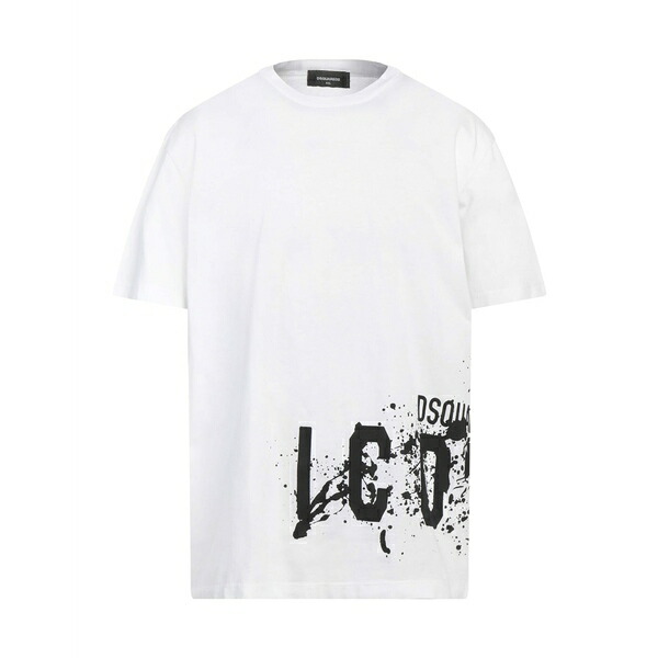 【送料無料】 ディースクエアード メンズ Tシャツ トップス T-shirts White