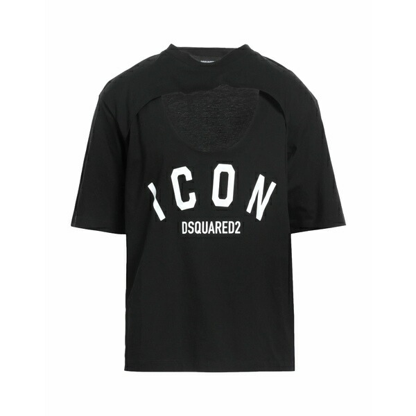 【送料無料】 ディースクエアード メンズ Tシャツ トップス T-shirts Black
