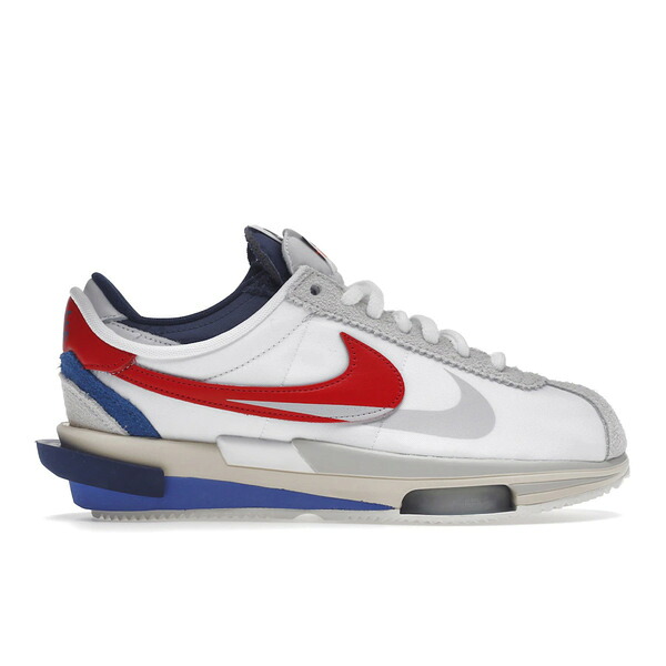 Nike ナイキ メンズ スニーカー 【Nike Zoom Cortez SP sacai White University Red Blue】 サイズ US_7(25.0cm) White/Light Cream-University Red