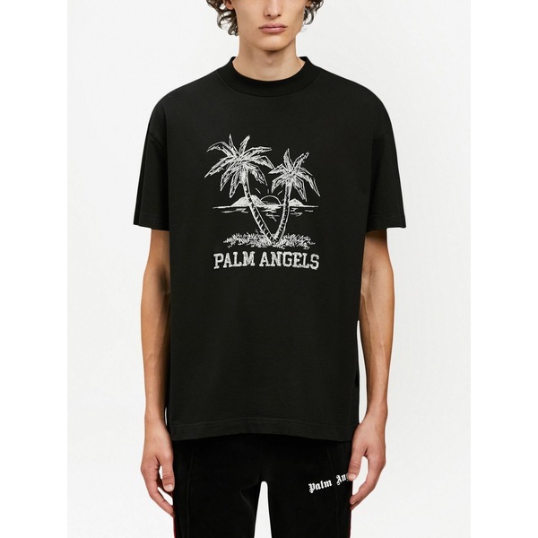 パーム・エンジェルス メンズ Tシャツ トップス Sunset Palms プリント