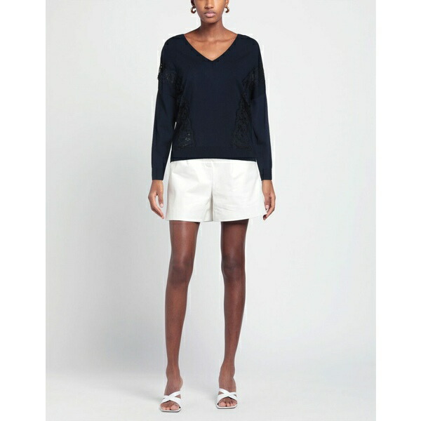 リュージョー レディース ニットセーター Midnight blue アウター Sweaters