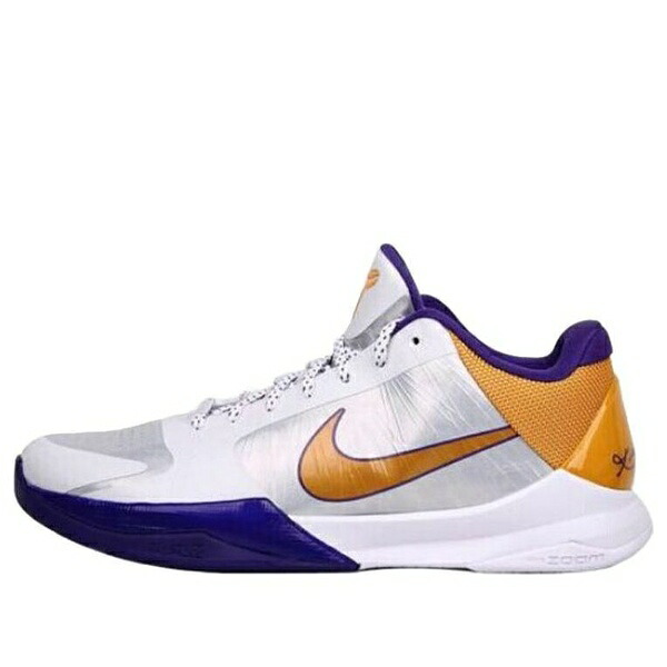 Nike ナイキ メンズ スニーカー  【Nike Zoom Kobe 5 White/Golden/Purple 386430-102】  大きさ US_10(28.0珊)