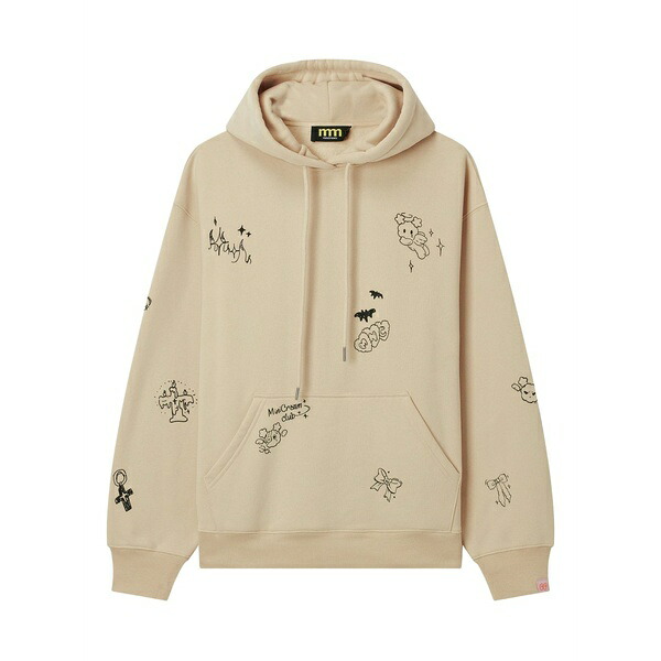 ミニ皮膚軟化剤 レディース パーカー・スウェットシャツ アウター Graphic-print hoodie Neutrals