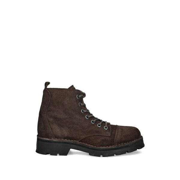 フライロンドン メンズ ブーツ シューズ Lace-up lug-sole hiking boots Brown｜asty