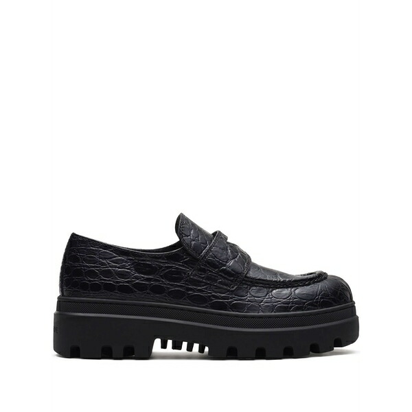 カーシュー レディース スリッポン・ローファー シューズ Crocodile effect moccasins Black