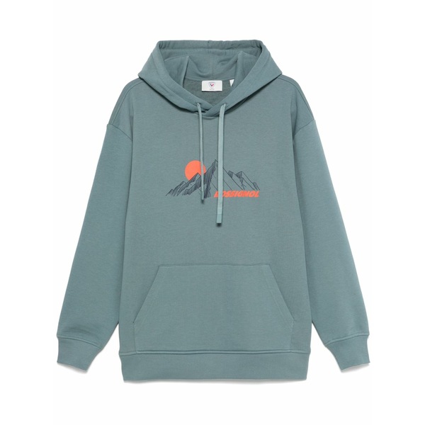 ロシニョール メンズ パーカー・スウェットシャツ アウター Graphic-print hoodie  Blue パーカー-トップス-メンズファッション