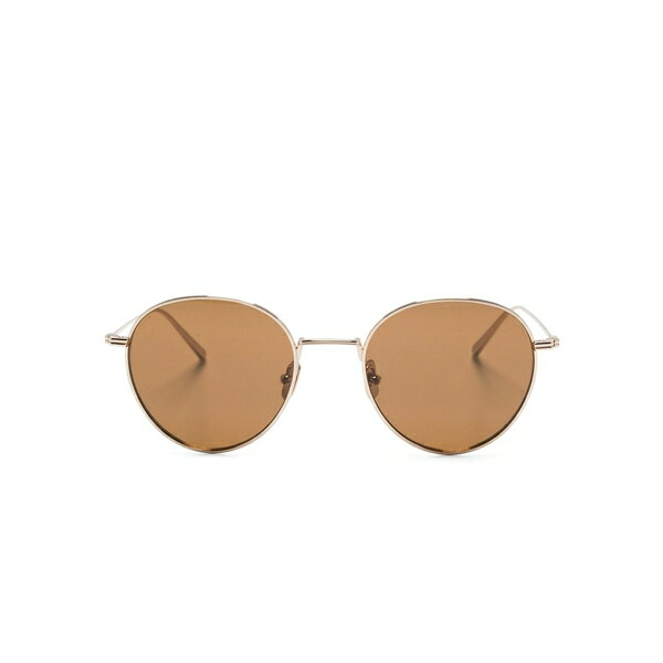 トーテム レディース サングラス＆アイウェア アクセサリー Logo-engraved round-frame sunglasses Gold｜asty 56,540円