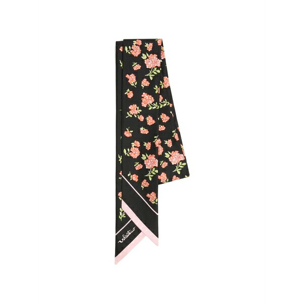 ヴァレンティノ ガラヴァーニ レディース えり巻き・袈裟・えり巻き 付属品 Ramage fiorellini silk bandeau scarf Black