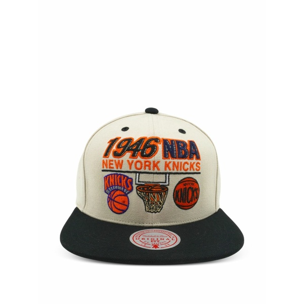 ミッチェル&ネス メンズ 帽子 アクセサリー X nba hardwood classics first of many new york knicks embroidered snapback cap Neutrals|asty