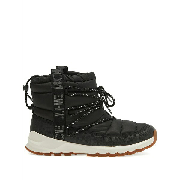 北の方人間の顔 レディース ブーツ シューズ Quilted-design lace-up boots Black