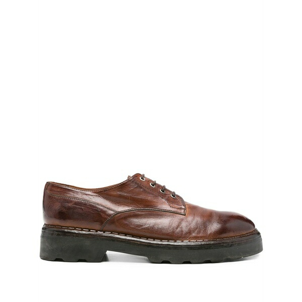 イレブンティ メンズ 御召しものシューズ シューズ Lace-up rubber sole derby shoes Brown