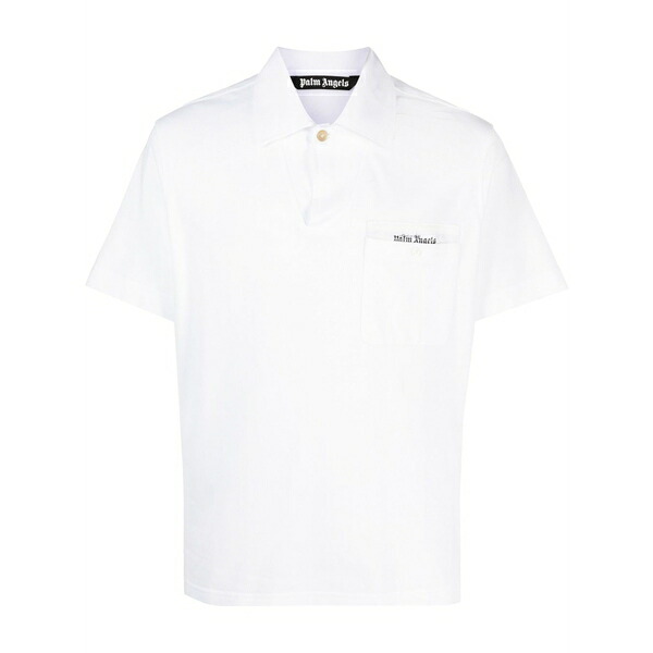 パーム・エンジェルス メンズ ポロシャツ トップス Sartorial tape cotton polo shirt White｜asty