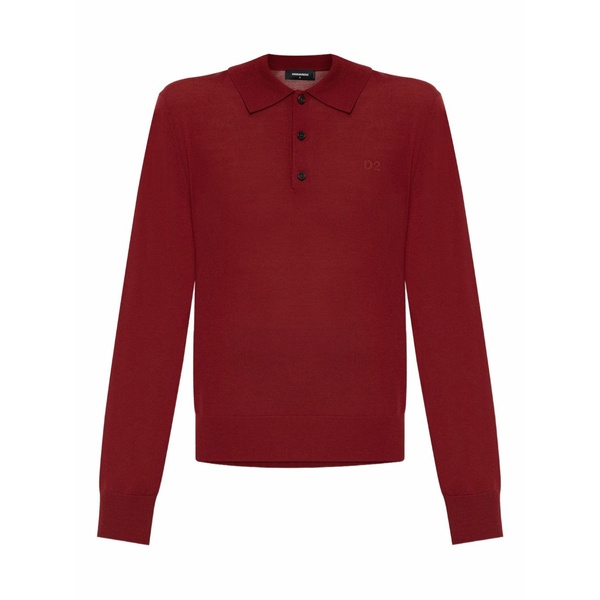 ディースクエアード レディース ポロシャツ トップス Long-sleeve polo top Red｜asty 44,880円