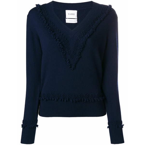 バリー レディース 編み物\u0026スウェーター アウター Romantic timeless cashmere v neck pullover Blue