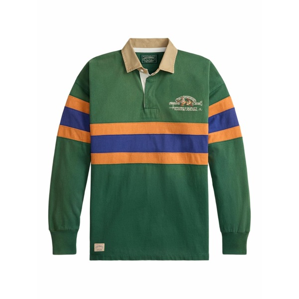 ラルフローレン メンズ ポロシャツ トップス Rugby-stripe polo shirt Green｜asty