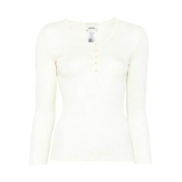 イザ呼びりん マラン レディース プルオーバー トップス Ribbed top White