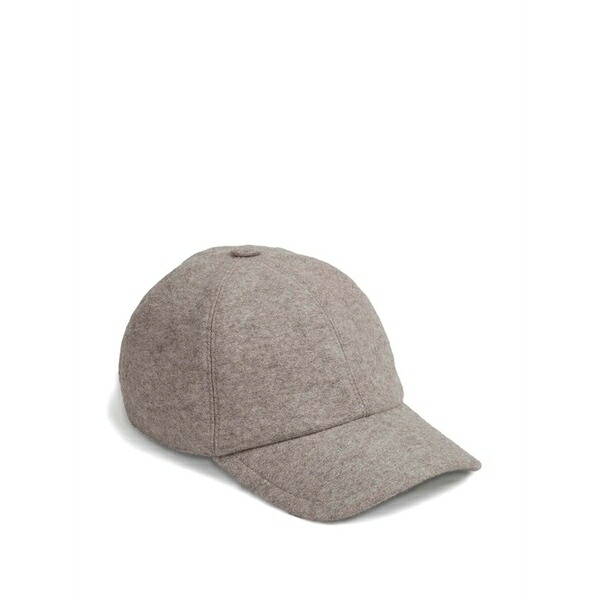 フェデーリ メンズ 鳥打ち帽 付属物 Land cashmere buttoned hat Grey