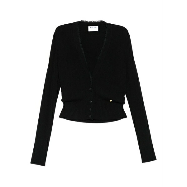 モスキーノ レディース ジレー アウター Wool cardigan Black レディースファッション-トップス