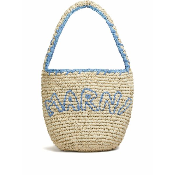 マルニ レディース ショルダーバッグ 御徒面子 Crochet-embroidered shoulder bag Neutrals