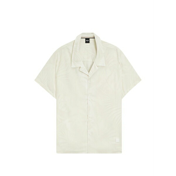 ボス メンズ シャツ トップス Beach shirt Neutrals