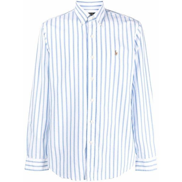 ラルフローレン メンズ シャツ トップス Striped long-sleeve shirt Blue