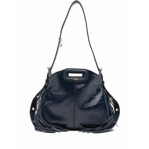 マージュ レディース ショルダーバッグ 御徒面子 Miss m fringe embellished bag Blue