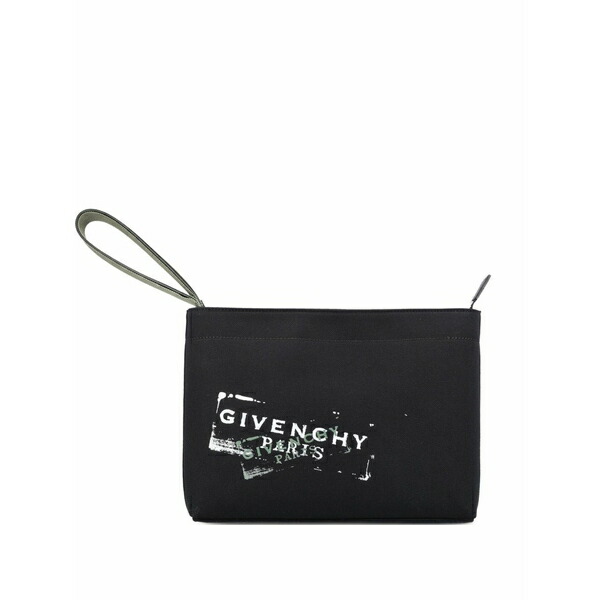ジバンシー メンズ 商行為系 御徒面子 Logo-print clutch bag Black